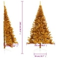 thumbnail image 2 of vidaXL Artificial Half-Circle Christmas Tree with Stand 2-Pack 94.5 in, 2 of 7