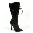 thumbnail image 2 of Highest Heel FIERCE-61-SA-BPST-8 4.50 in. Stretch Patent Lace-Up Front Boot, Black Patent Stretch - Size 8, 2 of 2