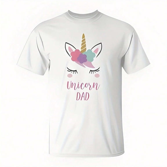 Mens Unicorn Dad Daddy Of The Birthday Gi Ouit T-Shirt