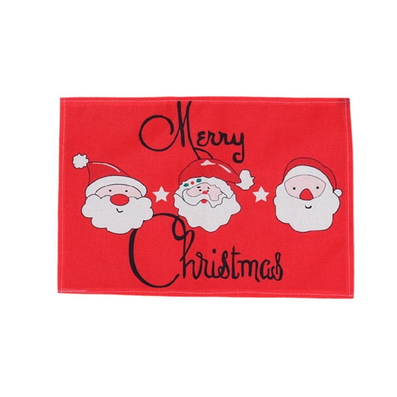 SIYTUAU Christmas Themed Placemat Set 16.53X11.02 Inches Table Mat Tablecloth Holiday Dining Decor Cloth Fabric Home Kitchen Decor Color A A