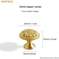 thumbnail image 2 of Brass Drawer Knobs, Solid Copper Gold Brass Cabinet Knobs Decorative Knob Vintage Antique Flower Round Brushed Gold Solid Copper Drawer Cabinet Dresser Knob Pull Handle$$Tools & Hardware Other, 2 of 7