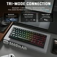 thumbnail image 3 of ATTACK SHARK X68HE PRO Rapid Trigger Wireless Gaming Keyboard and X11 Mouse, 8K Polling Rate,Hall Effect Magnetic Switch Keyboard, Tri-mode Mouse with Magnetic Charging Dock, 22000 DPI for PC Mac, 3 of 12