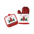 thumbnail image 2 of LSLJS Oven Mitts Santa & Snowman Non-Slip Safety Oven Mitt Thickened Waterproof Christmas Decorations for Baking Cooking Grilling Holiday Kitchen, 2 of 6