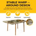 thumbnail image 4 of Vintage Farmhouse Table Cloths for 3 Foot Rectangle Tables, Retro Country Boots Flowers Leaf Wooden Plank Patio Waterproof Elastic Fitted Tablecloths, Washable Rectangular Table Cover for Camping, 4 of 8