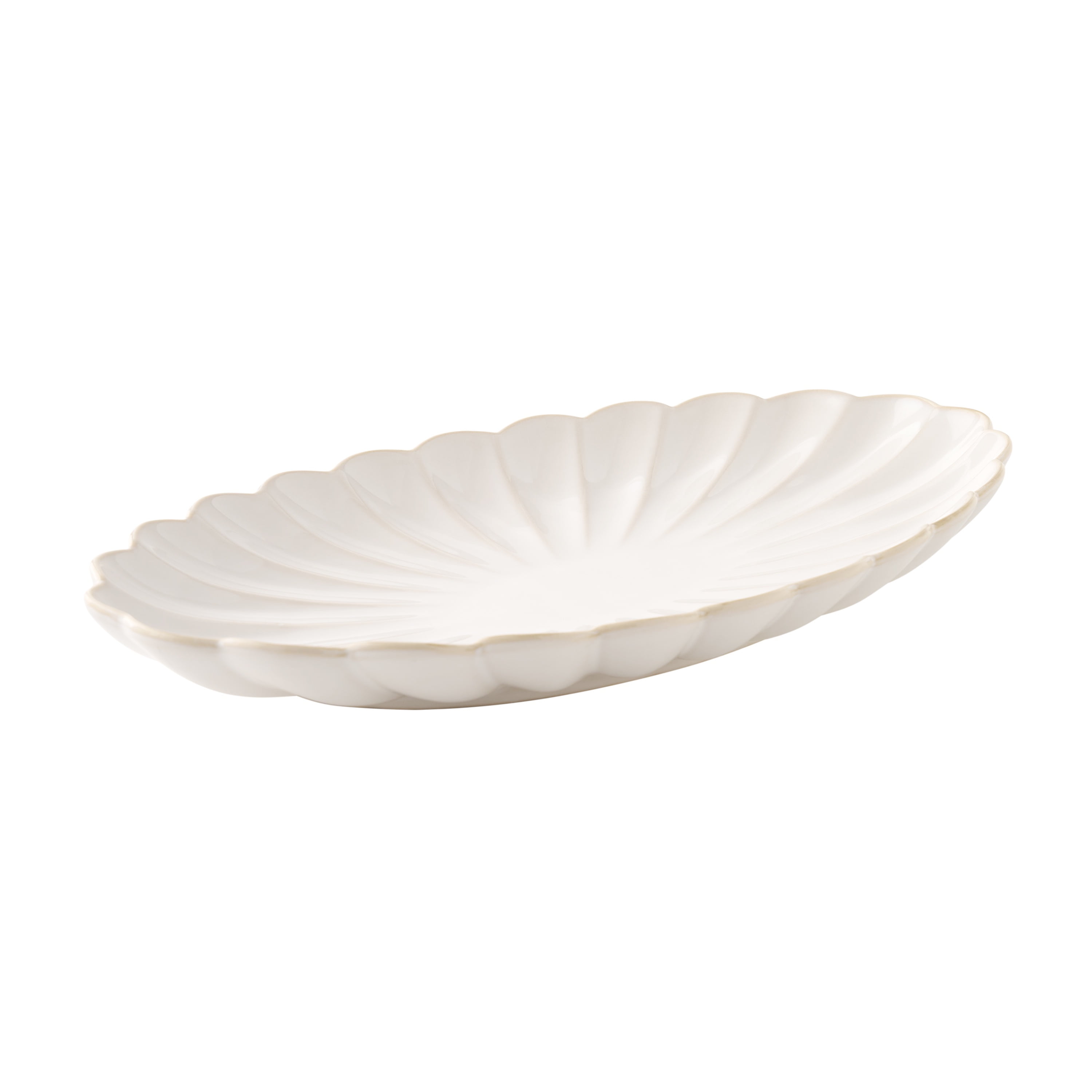 The Pioneer Woman Colette Stoneware 14-inch Serving Tray, Cream
