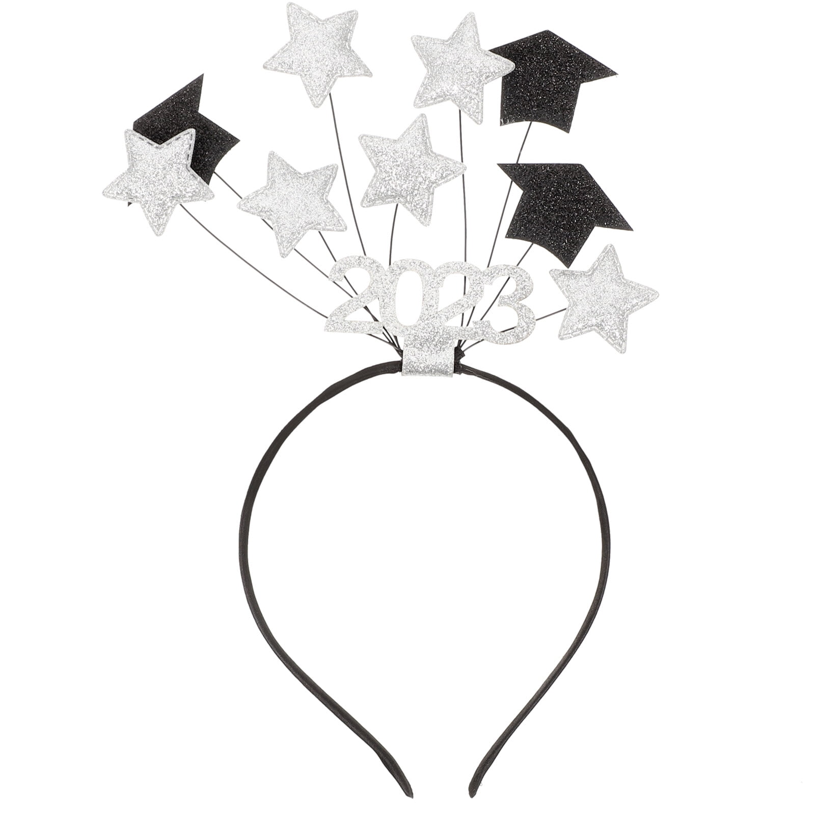 Graduation Headband 2023 Grad Hair Hoop Glitter Star Bachelor Cap