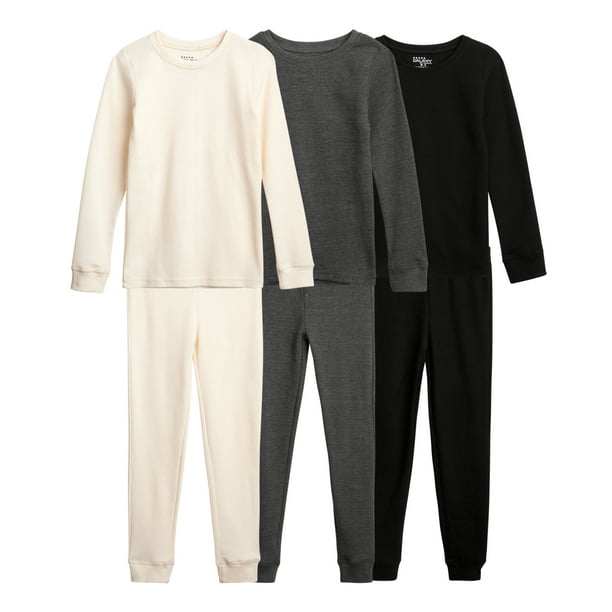 Galaxy By Harvic Boys' Thermal Underwear 6 Piece Waffle Knit Long