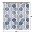 thumbnail image 5 of Blue and White Geometric Quatrefoil Pattern Shower Curtain 72"x72" ,Bathroom Decorative Shower Curtains Set with 12 Hooks,Modern Waterproof Washable Shower Curtain, 5 of 6