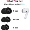 thumbnail image 5 of Replacement Ear Tips Compatible with AirPods Pro [3 Pairs], Silicon Earbuds Tips with Noise Reduction Hole, Fit in The Charging Case (Sizes S/M/L, Black), 5 of 5