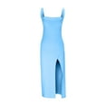 thumbnail image 5 of Sakmal Blue Spring Dresses for Women 2025 Cocktail Long Split Graduation Dress Sleeveless Dresses, 5 of 8