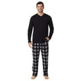 thumbnail image 3 of Cuddl Duds  Mens Cabin Fleece 2PC Pajama Sets, 3 of 3