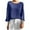 Dark Blue 3/4 Sleeve Top, variant on Htigea Summer Crew Neck 3/4 Sleeve Tees for Women Loose Satin T-Shirt Work Tops Dressy Business Blouse Dark Blue,XL