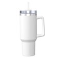 thumbnail image 2 of Cup Insulated Tumbler Stainless Steel Vacuum Travel Mug 40 oz with Handle and Straw Lid, 2 of 7