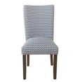 thumbnail image 4 of HomePop 38" Fabric Geometric Parsons Dining Chairs in Blue (Set of 2), 4 of 11