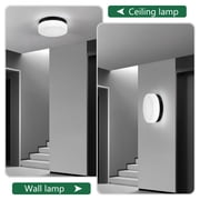 TICOZE 12 Inch LED Ceiling Light, 24W Flush Mount Ceiling Light,Round Low Profile Ceiling Lights for Bedroom, Living Room, Dining Room(Black)