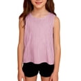 thumbnail image 5 of hengsof Girls Tank Tops Fashion Striped Print Sleeveless Shirts Basic Crew Neck Tees Summer Casual Top for Kids, 5 of 8