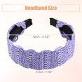 thumbnail image 5 of Unique Bargains 2 Pcs Women' Wide Headband Purple Green 1.93" Wide Classic Casual Style Headband for Women Girl, 5 of 7