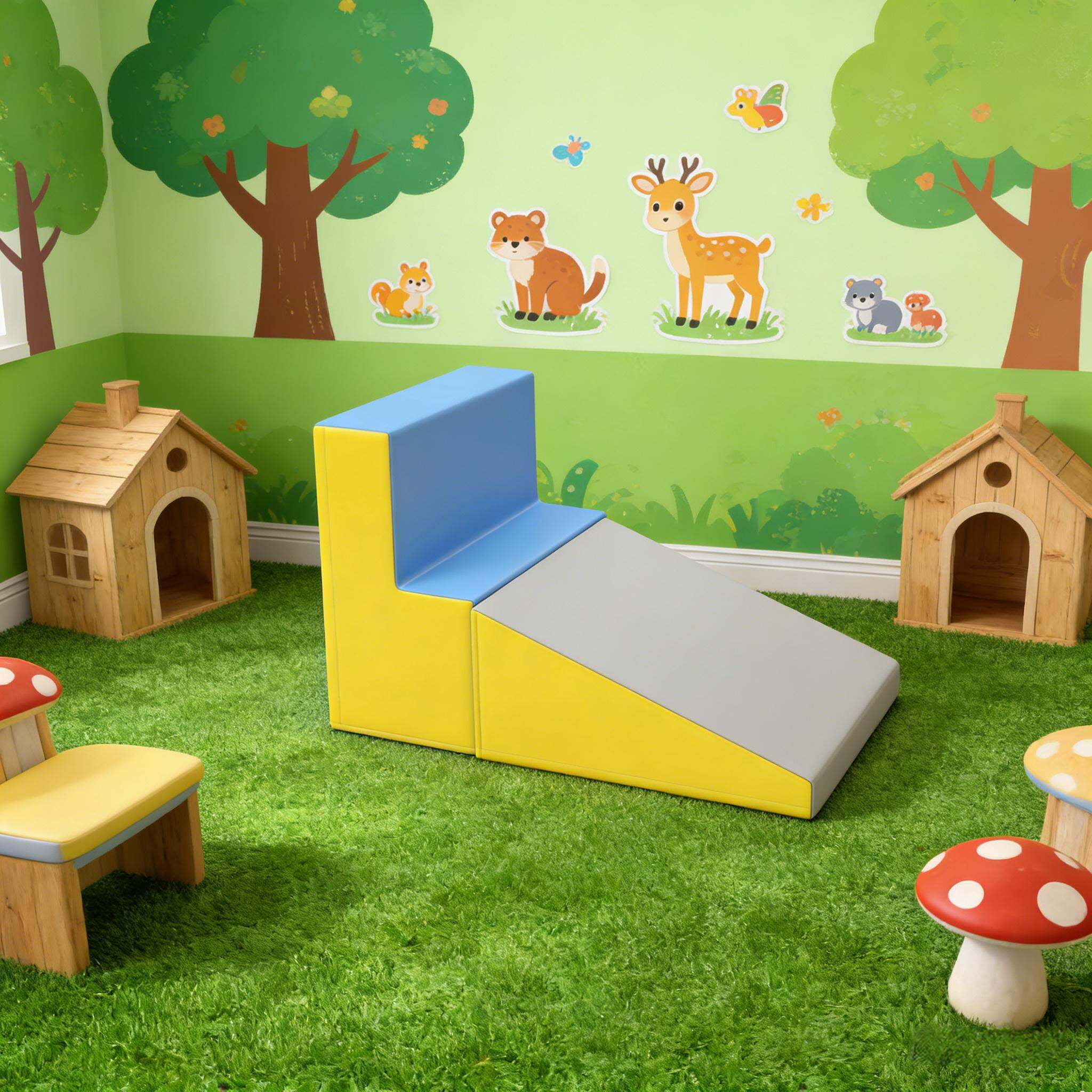 Soft Play Mat, Soft Toy,Activity Play Set, Multicolor Baby Play Mat,Pu Toddler Play Mat, Toys Soft Play