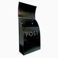 thumbnail image 2 of NACH POST Milano Pointed Galvanized Steel Mailbox with Newspaper Holder, Wall Mount Mailboxes for Outside, Rustic Metal Mailbox Wall Mount for Outdoors, Black, 9.5 x 4 x 15 inch, TH-10023, 2 of 5