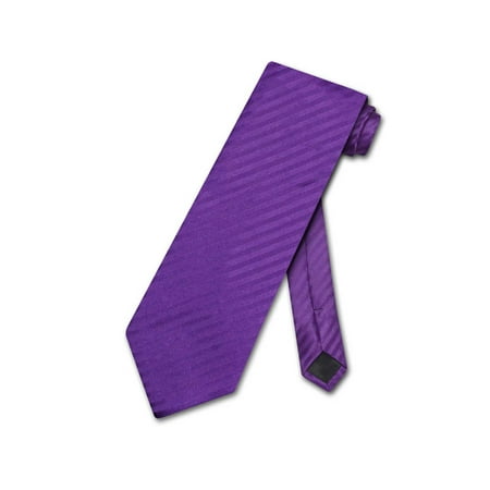 Purple Tire - Vesuvio Napoli NeckTie PURPLE Striped Vertical Stripes Design Men's Neck Tie