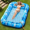 thumbnail image 1 of Tumbona inflable para piscina Dsquu 196x122 cm con rociado refrescante, 1 of 9