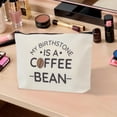 thumbnail image 5 of Ofertas Únicas 1 Pc Bolsa de Maquillaje de Café Duradera Beige de Lona, 5 of 5