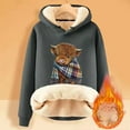thumbnail image 2 of Veste à Capuche Décontractée pour Femmes avec Imprimé Mode Confortable Doublée à Manches Longues Grande Taille Extra Longue Chandail à Capuche pour Femmes avec Boutons-Pression Chandail à Capuche à Fermeture à Glissière pour Femmes Chandails en Molleton et Chandails à Capuchon Tendance, 2 of 4