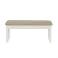 thumbnail image 3 of Linon Jane Storage Bench Light Tan Padded Seat and Vanilla White Painted Wood, 3 of 29