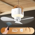 thumbnail image 4 of Camping Fan with LED Light, Portable Rechargeable Ceiling Fan with Remote Control for Tent Outdoor Travel Emergency, Hanging Fan with Light for Camping Home Use, 4 of 6