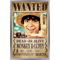 Netflix One Piece - Luffy Wanted Wall Poster, 22.375" x 34" Framed
