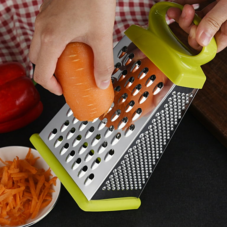 Kitchen Stainless Steel 4-Sided Box Food Grater Vegetable Cheese Slicer  Shredder