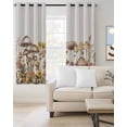 thumbnail image 2 of Vintage Mushroom Blackout Curtains for Bedroom/Living Room, Thermal Insulated Kitchen Curtains, Farmhouse Summer Botanical Floral Grommet Darkening Window Treatment Drapes 42"x63"x2, 2 of 8