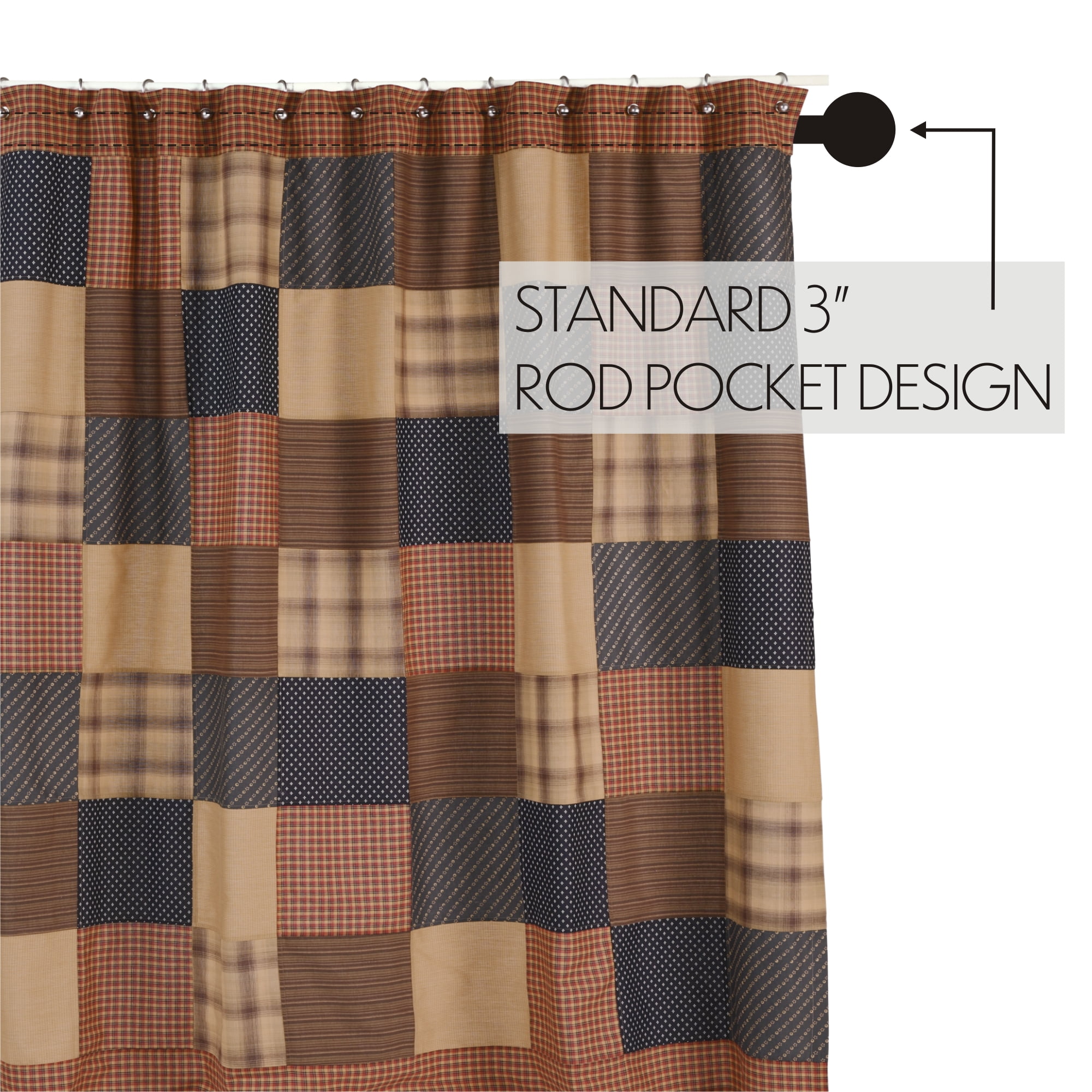 *Patriotic Patch Shower Curtain