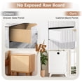 thumbnail image 3 of Ktaxon Fluted Nightstand with Charging Station, End Table Wooden Bedside Table Large Capacity Easy to Assemble, 3 of 11
