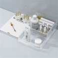 thumbnail image 2 of Caja de almacenamiento de cosméticos con patrón de ondas, cesta de almacenamiento transparente para escritorio, caja de acabado, estante de almacenamiento apilable para dormitorio, 2 of 5