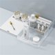 thumbnail image 2 of Caja de almacenamiento de cosméticos con patrón de ondas, cesta de almacenamiento transparente para escritorio, caja de acabado, estante de almacenamiento apilable para dormitorio, 2 of 5