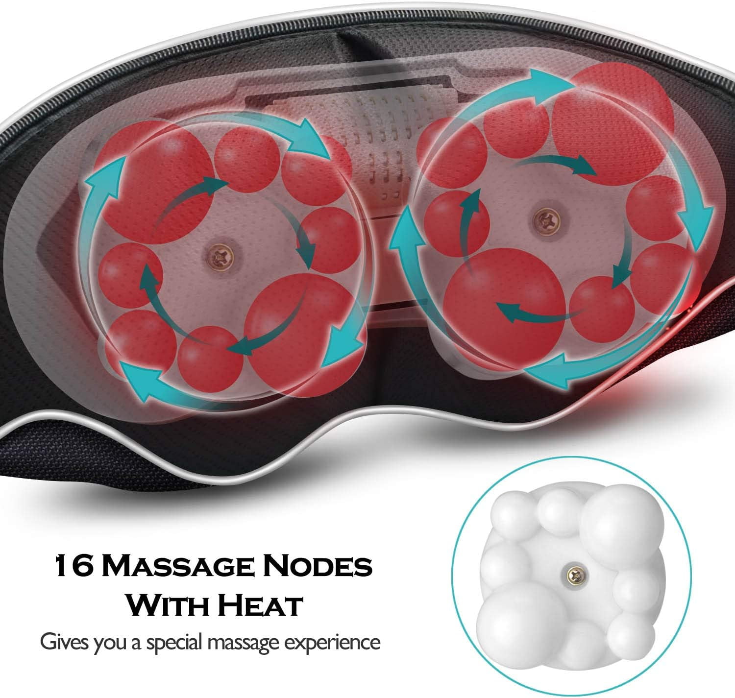 BN-LINK Neck Massager & Back Massager with Soothing Heat,Three Gears, Electric Deep Tissue 3D Kneading Massager for Shoulder, Leg, Full Body Muscle Pain Relief, Office and Home Use