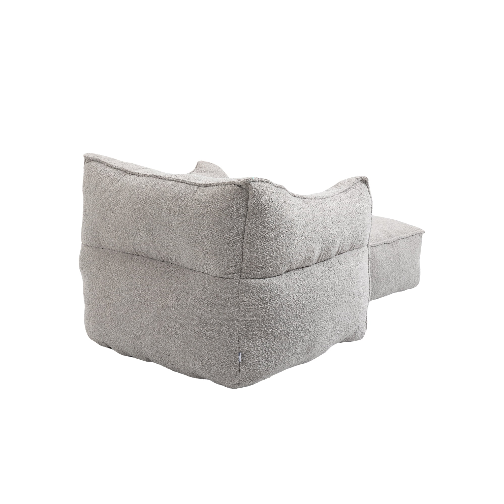 Aukfa Bean Bag Chair with Ottoman,Floor Lazy Sofa,Gray