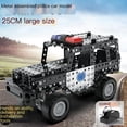 thumbnail image 3 of CHUNYAN Large Inertia Car Alloy Police Car Toy Boy Assembled Military Model Assembled Building Blocks, 3 of 5