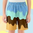 thumbnail image 2 of SUYOLL Toddler Boys Baseball Shorts with Ice Cream Print Elastic Waist Casual Athletic Shorts Daily Wear Party Outdoor Sports Summer Fall Classic Versatile Pants, 2 of 4