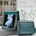thumbnail image 6 of for Samsung Galaxy Z Flip 5 Wallet Case with Card Holder, Business Style Premium Leather for Women Men Protective Phone Case Cover for Samsung Galaxy Z Flip5 5G DK Green, 6 of 16
