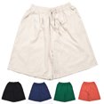 thumbnail image 2 of Umfun Women's Solid Cotton Bermuda Shorts Elastic Waist Wide Leg Breathable Knee Length Casual Shorts, 2 of 7