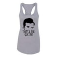 thumbnail image 2 of That's a Real Quick No David TV Quote Pop Culture Ladies Racerback Tank Top, Heather Grey, Medium, 2 of 3