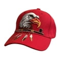 thumbnail image 1 of Gravity Threads Sombrero de béisbol ajustable en orgullo nativo - Tomahawk Eagle - Rojo Gravity Threads Gorra de béisbol, 1 of 2