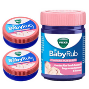 Vicks BabyRub Set – 50 ml Jar + Two 10 ml Mini Balms | Aloe Vera, Coconut Oil & Lavender Blend