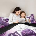 thumbnail image 5 of Feelyou Gothic Spider Teens Queen Comforter Set, Dreamy Purple Animal Bedding Sets, Valentine's Day Rose Floral Reversible Bedding Comforter Set, Lightweight Room Decor, 3-Piece, 5 of 8
