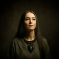 thumbnail image 2 of Hasheminasab, Moein 26x26 White Modern Wood Framed Museum Art Print Titled - Persian Girl, 2 of 4
