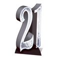 thumbnail image 1 of Star Cutouts SC632 Numéro 21 Carton Découpe Standup&44; Argent, 1 of 1