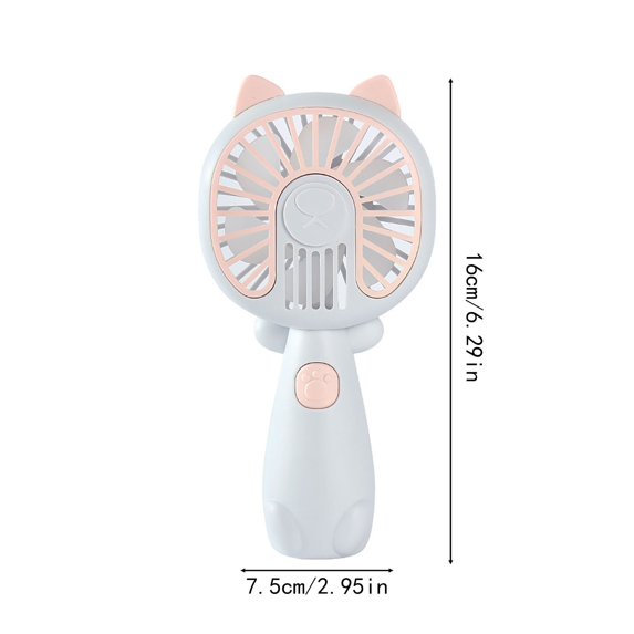 Cute Cat Ear Handheld Fan,Portable Mini USB Fan with Mist Spray, Rechargeable Battery Operated Personal Fan for Travel Office(Blue)