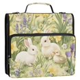 thumbnail image 5 of FORMRS Zipper Binder with Shoulder Strap 1.5-inch Ring 500 Sheet Capacity File Bag, Yellow Floral Rabbit, 5 of 5